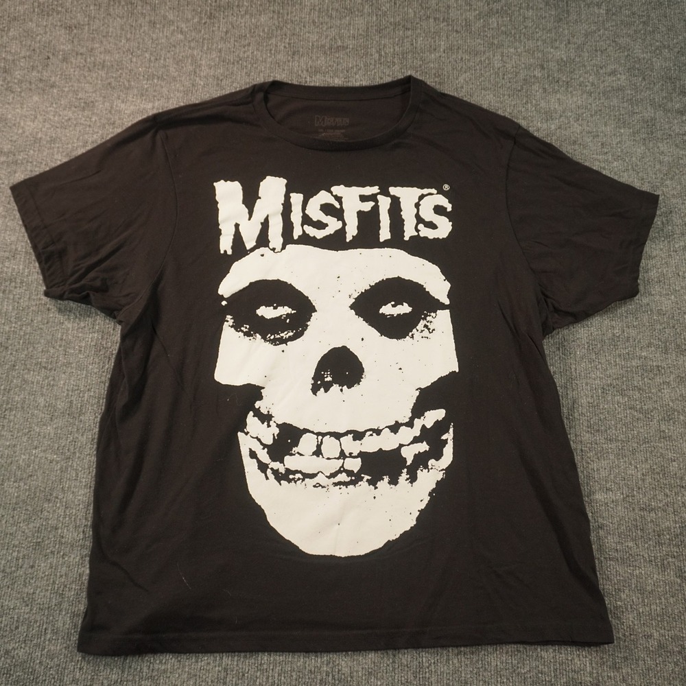 Misfits T-Shirt Men 2XL Black Fiend Skull Graphic Punk Rock Band Tee 2021 Retro